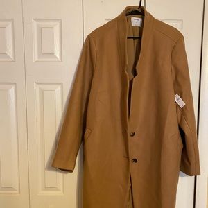 Old navy wool knee length coat. Camel color.